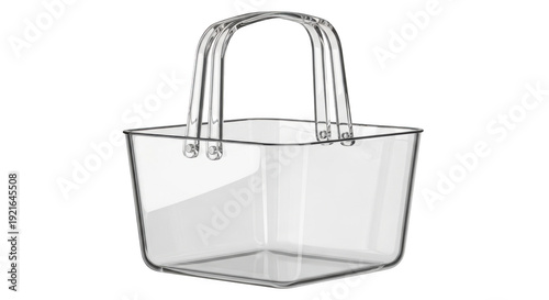 Wallpaper Mural Elegant transparent handle basket for shopping or storage purposes Torontodigital.ca