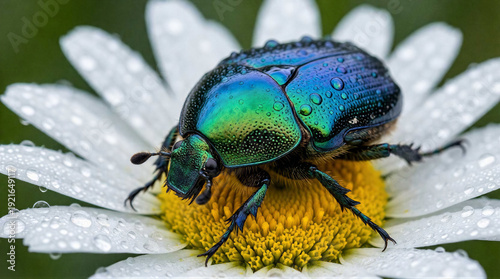 Scarab on a flower