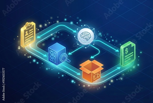 Automated order-to-cash business cycle and fulfillment workflow