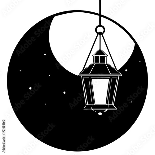 vector illustration of a lantern