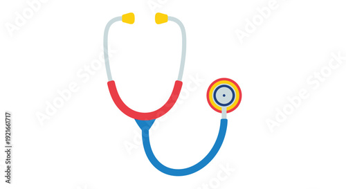 Colorful illustration of a stethoscope a vital medical diagnostic tool