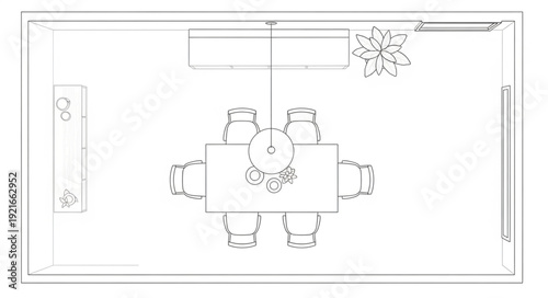 Floor Plan Blueprint Architectural Drawing.