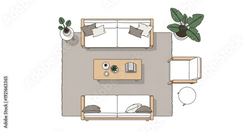 Floor Plan Apartment Living Space Design.