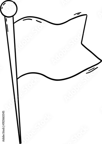 Doodle Location Pin. Navigation Marker, Pinpoint or Tag. GPS Map navigation mark 