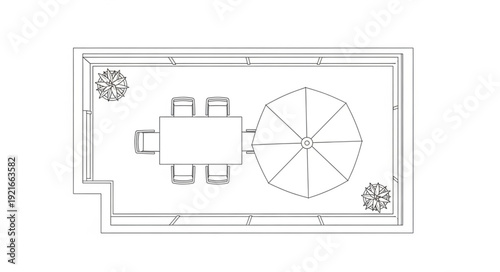 Floor Plan Architectural Blueprint Diagram.