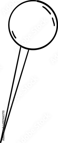 Doodle Location Pin. Navigation Marker, Pinpoint or Tag. GPS Map navigation mark 