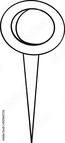 Doodle Location Pin. Navigation Marker, Pinpoint or Tag. GPS Map navigation mark 