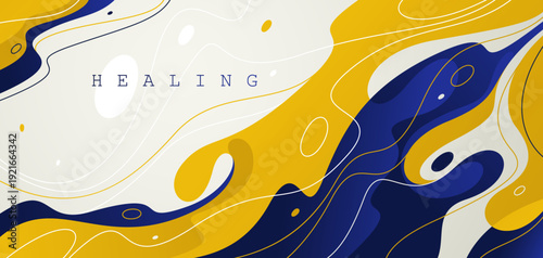 Abstract vector background with curvy fluid shapes, lava lamp curves art wallpaper, smooth lines amorphous watery style, flowing molten shapes.