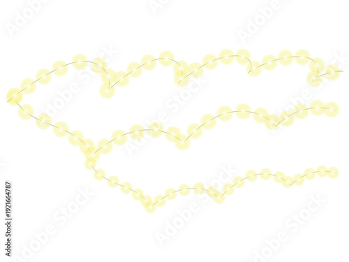 A blurry yellow line on a white background