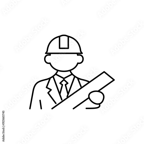 建築士をモチーフにした人型アイコン