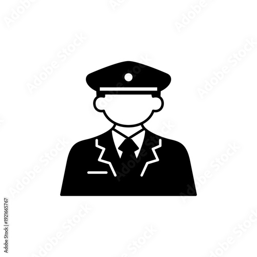 警察官をモチーフにした人型アイコン