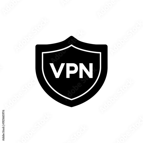 VPN接続をイメージしたビジネスアイコン