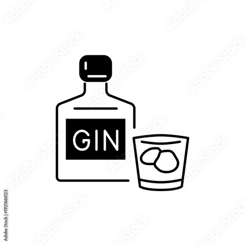ジンをモチーフにしたお酒アイコン