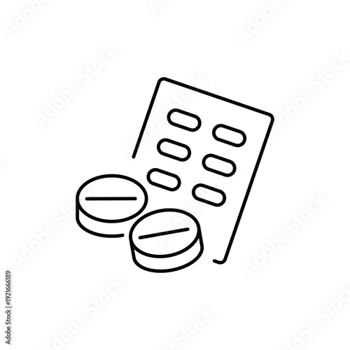 錠剤の薬をモチーフにしたアイコン