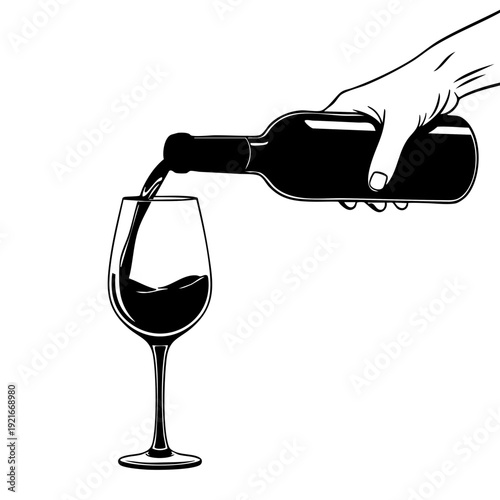 Wine being poured into glass