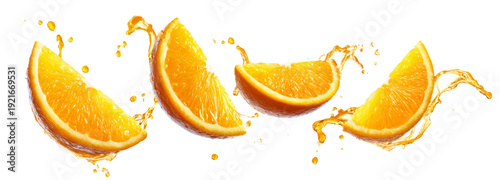 Wallpaper Mural Splashing orange slices transparent background food photography bright studio Torontodigital.ca
