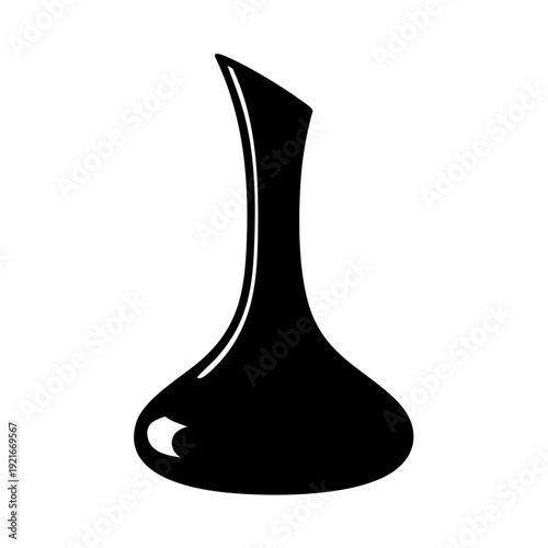 Elegant wine decanter silhouette, perfect for serving wine