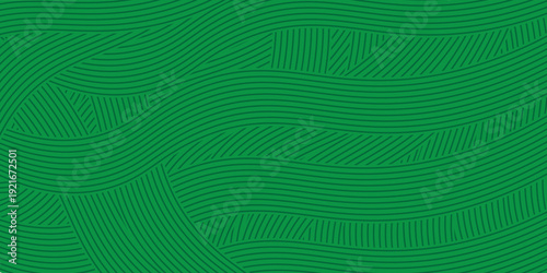 farm green banner, organic abstract background with fields. wavy green lines, natural organic products. ecology background. striped farmer green Pattern