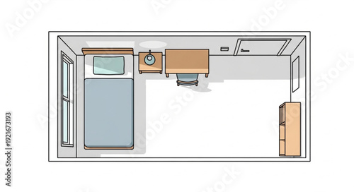 Floor Plan of Small Office Space.