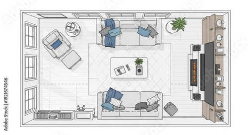 Floor Plan House Interior Design.