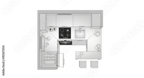 Floor Plan of Modern Home Interior.