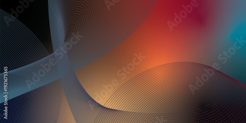 Dark noisy textured backdrop with glowing azure,  black, magenta, and red gradient shapes for modern banner and header poster