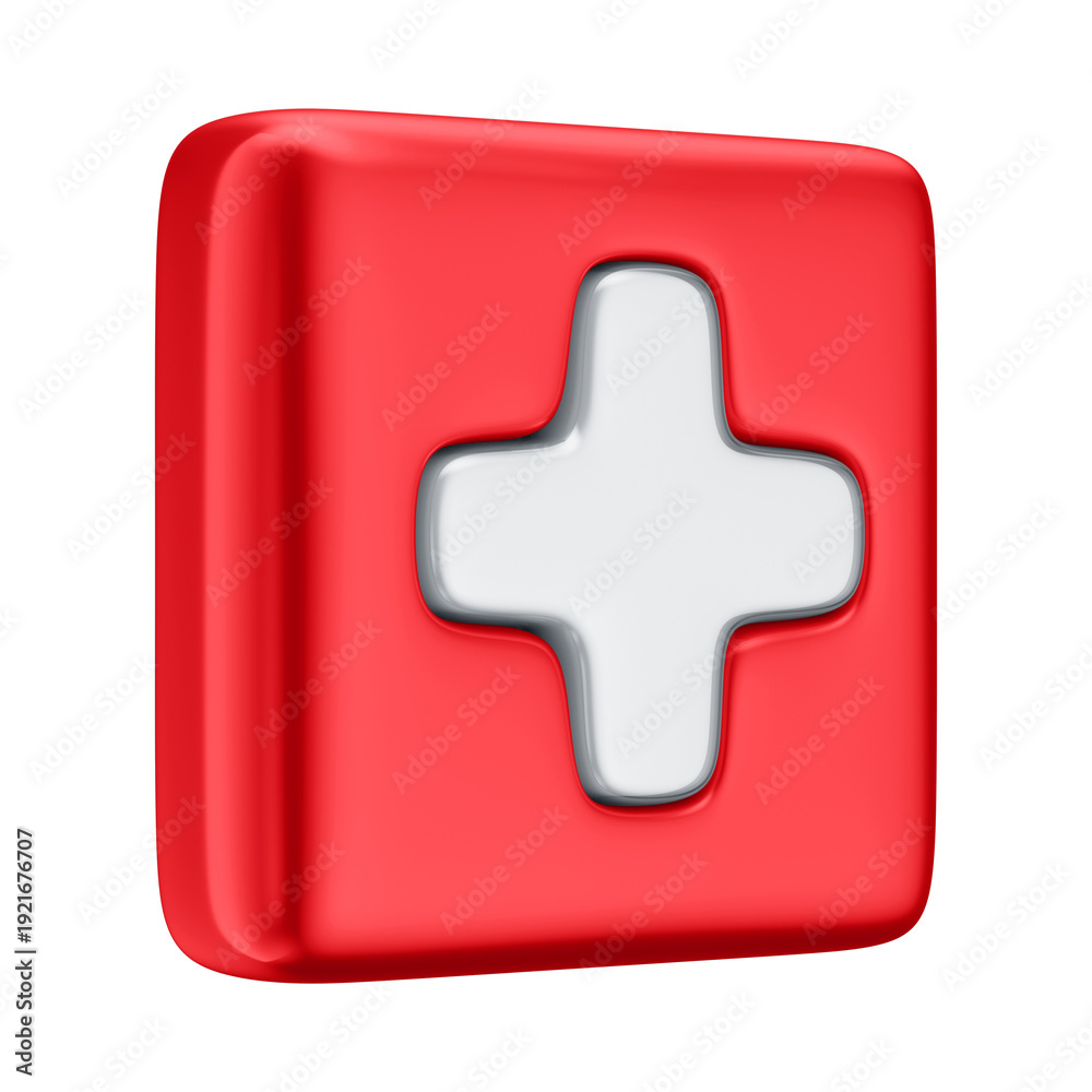 Fototapeta premium 3D Element - Pharmacy Medical Add Logo Symbol with Transparent Background