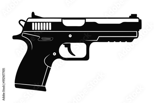 springfield xd silhouette line art vector illustration