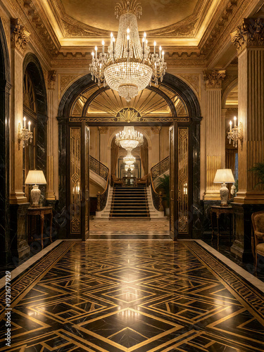 Luxury hotel entrance