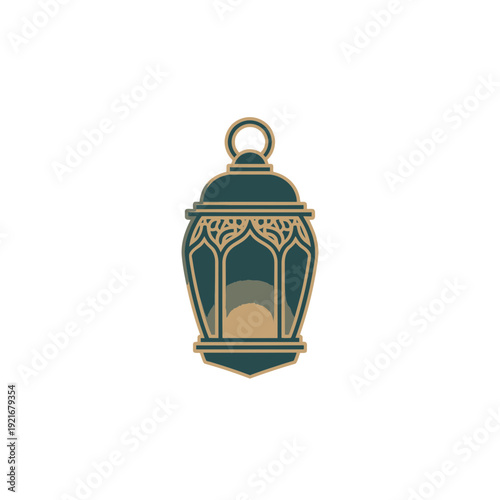 Ornate Islamic Lantern with Decorative Arabic Design for Ramadan Celebrations