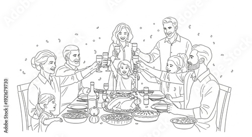 Group of People Sitting Around Table.