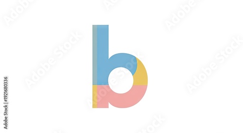 Free Download Colorful letter b illustration isolated on white background for design - GFXLoad
