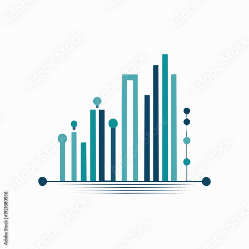 Bar Chart Infographic with Lightbulbs - Data Visualization Concept