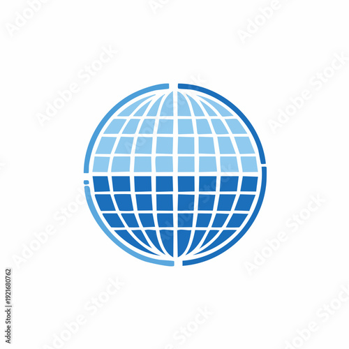 Abstract Globe Network Technology and Global Connection Symbol