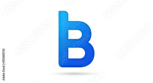 Free Download Modern blue letter b on white background for branding and business - GFXLoad