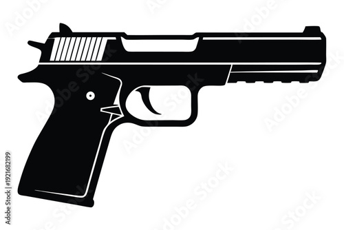 springfield xd silhouette line art vector illustration