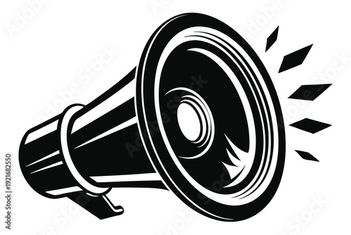 sound speaker silhouette line art vector illustration