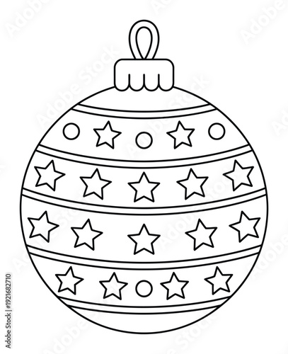 Christmas Bauble Star Pattern Vector Illustration