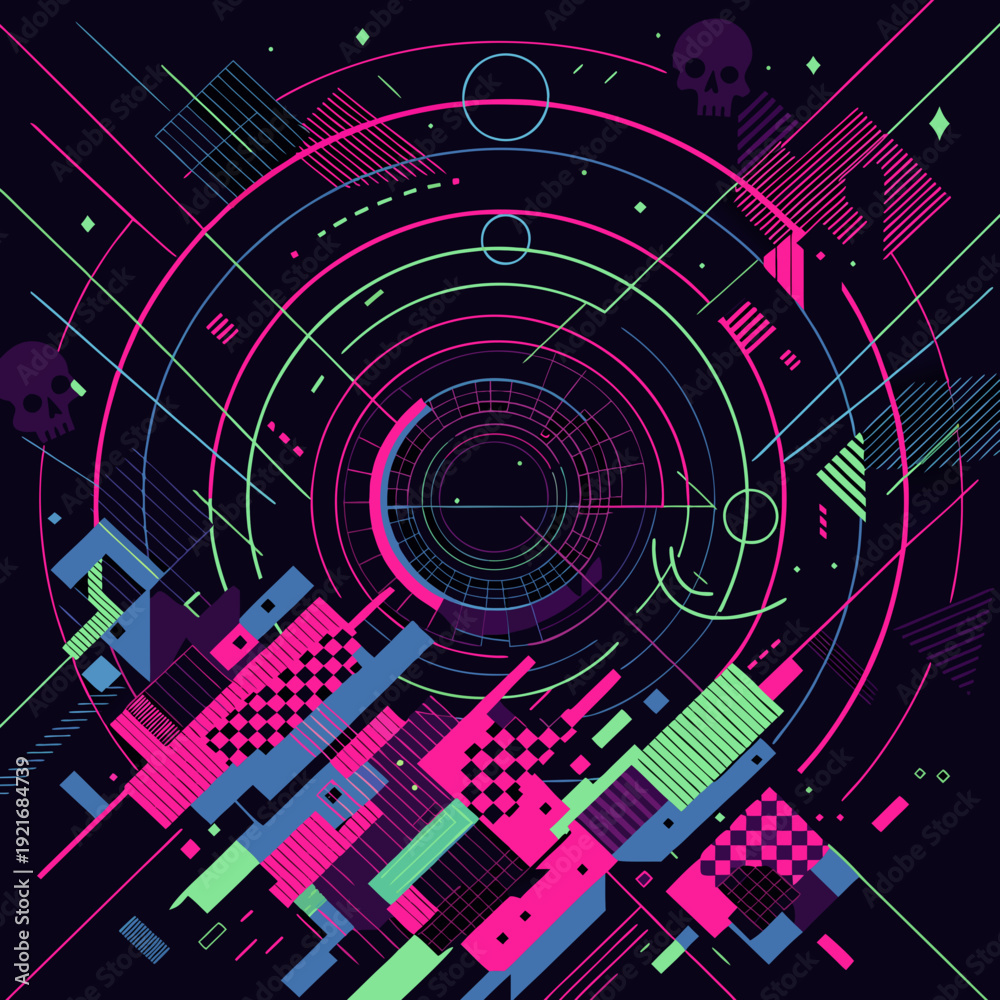 Obraz premium abstract technology background vector illustration