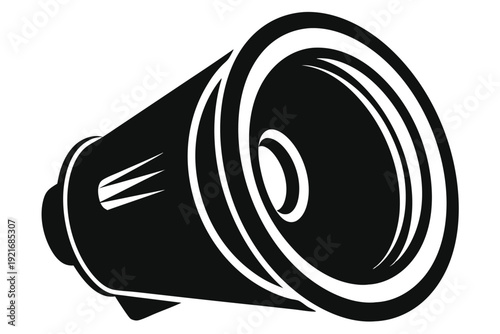 sound speaker silhouette line art vector illustration