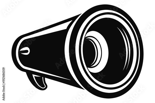 sound speaker silhouette line art vector illustration