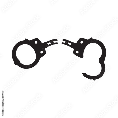 Broken handcuffs symbolize freedom justice and the end of restraint