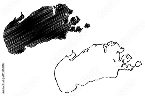 Lake Etosha Pan (Africa, Republic of Namibia) map vector illustration, scribble sketch map