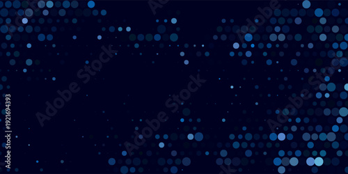 High speed dot moving technology concept. stripes halftone with blue light. speed movement pattern and motion blur over dark blue background. Vector Illustration.