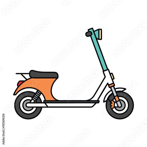 Electric scooter icon for urban mobility