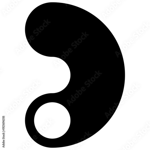 Macaroni. Outlined stroke vector icon with black-filled details.