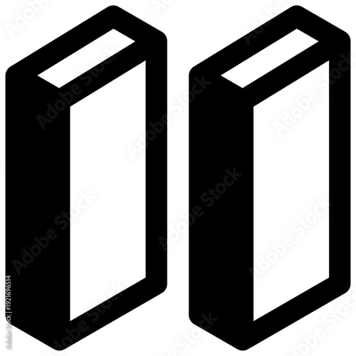 Planks. Outlined stroke vector icon with black-filled details.