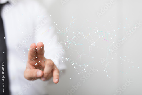 Close up of a businessman t...