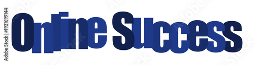 Digital achievement and growth represented by bold text with layered effect