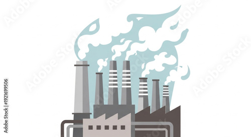 Industrial Factory with Pollution Emmissions.